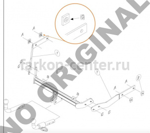 Фаркоп Aragon для CITROEN BERLINGO 1996-2008. Артикул E1212AS
