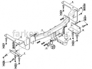 Фаркоп Steinhof для TOYOTA HIGHLANDER 2014-2019г. Артикул T-143