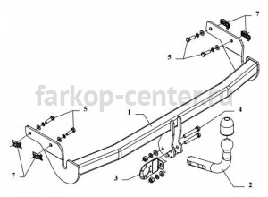 Фаркоп Auto-Hak для PEUGEOT 207 2006-2015. Артикул F 30