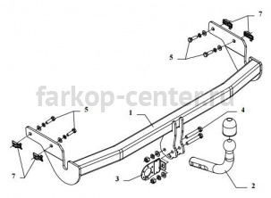 Фаркоп Auto-Hak для PEUGEOT 207 2006-2015. Артикул F 30
