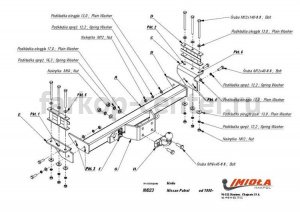 Фаркоп Imiola для NISSAN PATROL Y61 1998-2010. Артикул N-023