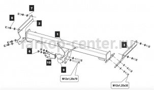 Фаркоп Baltex для MAZDA 6 2013-2019г. Артикул 12.2850.12