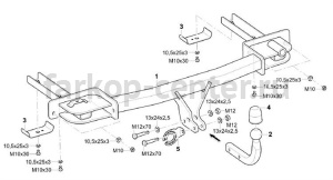 Фаркоп Westfalia для CHEVROLET ORLANDO 2011-2019г. Артикул 314460600001