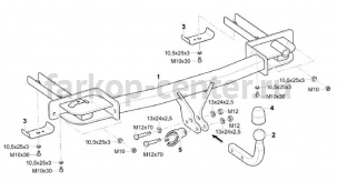 Фаркоп Westfalia для CHEVROLET ORLANDO 2011-2019г. Артикул 314460600001