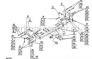 Фаркоп Steinhof для MITSUBISHI PAJERO 2007-2019г. Артикул M-348