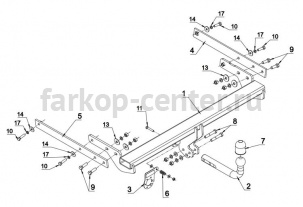 Фаркоп Auto-Hak для FORD KUGA 2013-2019г. Артикул C 60