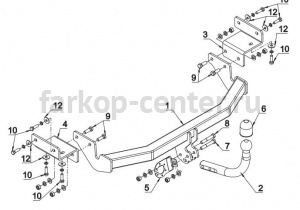 Фаркоп Auto-Hak для HYUNDAI i30 2012-2017. Артикул J 65