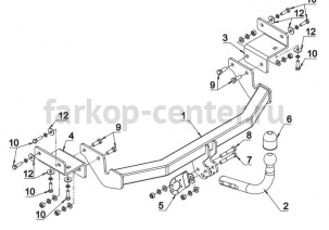 Фаркоп Auto-Hak для HYUNDAI i30 2012-2017. Артикул J 65