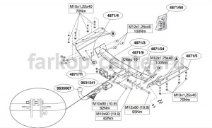Фаркоп Brink для HONDA CR-V 2007-2012. Артикул 487100