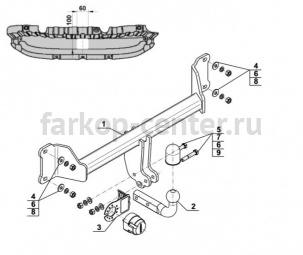 Фаркоп Steinhof для BMW X4 F26 2014-2019г. Артикул B-066