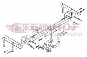 Фаркоп Steinhof для HONDA CIVIC 2012-2016. Артикул H-042