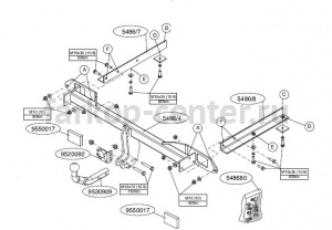 Фаркоп Brink для CHEVROLET CRUZE седан 2009-2015. Артикул 548600