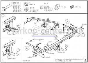 Фаркоп Galia для MERCEDES-BENZ C-CLASS W203 2000-2007. Артикул M097A