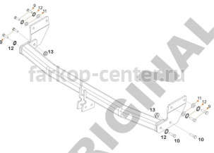 Фаркоп Aragon для HYUNDAI i20 2008-2014. Артикул E2513AS