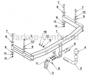 Фаркоп Auto-Hak для AUDI A4 2000-2004. Артикул A 18