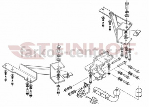 Фаркоп Steinhof для TOYOTA LAND CRUISER PRADO 120 2003-2009. Артикул T-167
