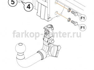 Фаркоп Imiola для LEXUS LX 2007-2019г. Артикул T-A39