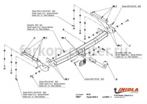 Фаркоп Imiola для TOYOTA RAV4 2006-2013. Артикул T-027