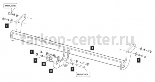 Фаркоп Baltex для KIA SOUL 2014-2019г. Артикул 11.3278.12