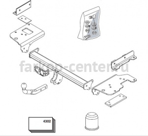 Фаркоп Brink для HYUNDAI TUCSON 2004-2009. Артикул 430200