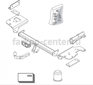 Фаркоп Brink для HYUNDAI TUCSON 2004-2009. Артикул 430200