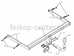 Фаркоп Auto-Hak для FORD FOCUS 2 2004-2011. Артикул C 48