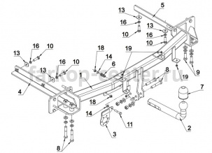 Фаркоп Auto-Hak для MERCEDES-BENZ C-CLASS W203 2000-2007. Артикул D 29