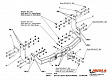 Фаркоп для VOLKSWAGEN LT. Без выреза в бампере. с 1995 по 2006 г.в. - (база 3550 4025) - (со ступенькой)