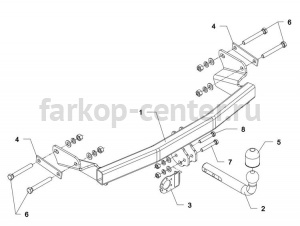Фаркоп Auto-Hak для JEEP COMPASS 2006-2011. Артикул JP 07