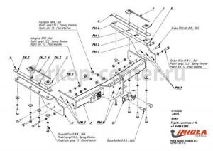Фаркоп Imiola для TOYOTA LAND CRUISER PRADO 90 1996-2002. Артикул T-016