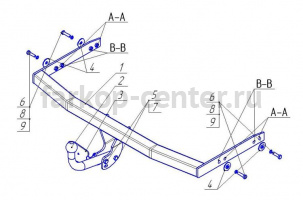 Фаркоп Avtos для SKODA OCTAVIA 1996-2004. Артикул SK04