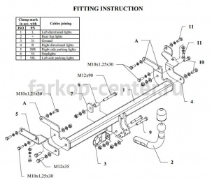 Фаркоп Auto-Hak для MITSUBISHI LANCER 2003-2007. Артикул Z 35