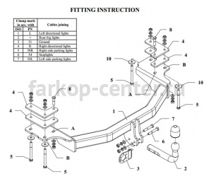 Фаркоп Auto-Hak для HYUNDAI TERRACAN 2001-2007. Артикул J 43