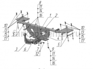 Фаркоп Avtos для FIAT ALBEA 2003-2012. Артикул FA01