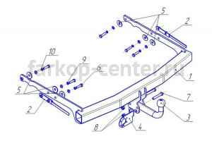 Фаркоп Avtos для FORD MONDEO 2007-2015. Артикул FD23