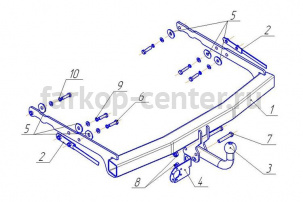 Фаркоп Avtos для FORD MONDEO 2007-2015. Артикул FD23