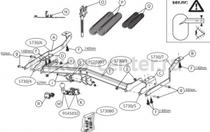 Фаркоп Brink для RENAULT TRAFIC 2014-2019г. Артикул 573000