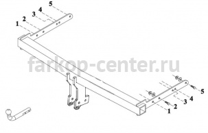 Фаркоп Aragon для AUDI A3 2003-2012. Артикул E0402BA