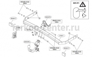 Фаркоп Brink для SKODA OCTAVIA A7 2013-2019г. Артикул 575500