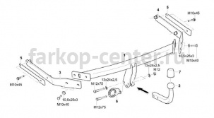 Фаркоп Westfalia для FORD C-MAX 2010-2019г. Артикул 307402600001