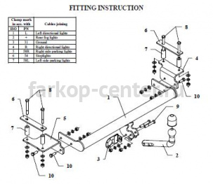 Фаркоп Auto-Hak для CHEVROLET LANOS 1997-2009. Артикул X 09