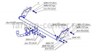 Фаркоп Bosal Russia для HYUNDAI GETZ 2003-2005. Артикул 4223-A