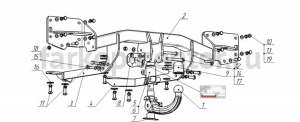 Фаркоп Bosal Russia для LAND ROVER RANGE ROVER SPORT 2013-2019г. Артикул 7357-AK41