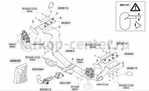 Фаркоп Brink для NISSAN X-TRAIL T31 2007-2014. Артикул 493800
