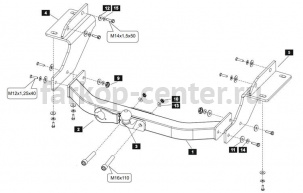 Фаркоп Baltex для JEEP GRAND CHEROKEE WK2 2010-2019г. Артикул 04.1940.21