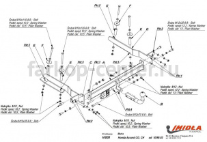 Фаркоп Imiola для HONDA ACCORD 1994-2003. Артикул H-008
