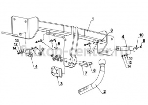 Фаркоп Auto-Hak для BMW 3-SERIES F34 Gran Turismo 2013-2019г. Артикул B 26