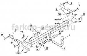 Фаркоп Auto-Hak для MAZDA CX-5 2011-2017. Артикул M 60