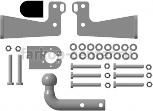 Фаркоп Motodor для NISSAN PATHFINDER R51 2004-2014. Артикул 91407-A