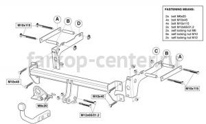 Фаркоп Brink для FORD MONDEO 2000-2007. Артикул 384800